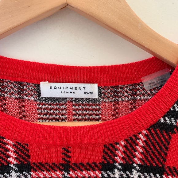 EQUIPMENT Shane Scholarly Plaid Wool Sweater XS - Picture 4 of 6